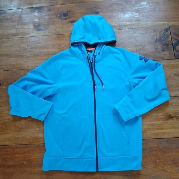 Mens Under Armour Loose Fit Full Zip Hoodie BLUE  size M - Picture 1 of 9